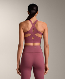 Oysho Топ Light Touch с перекрестной спинкой, грязный rosette