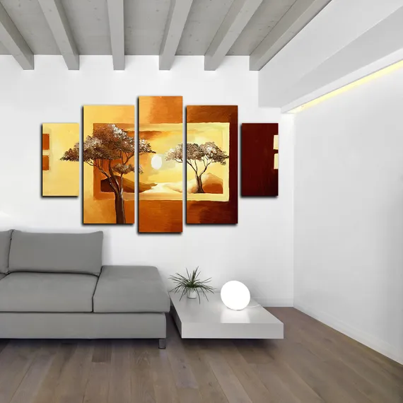 Модульная картина"Рассвет в саванне"