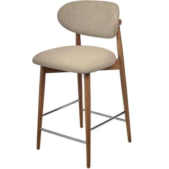 Полубарный стул Mod, орех, бежевое букле