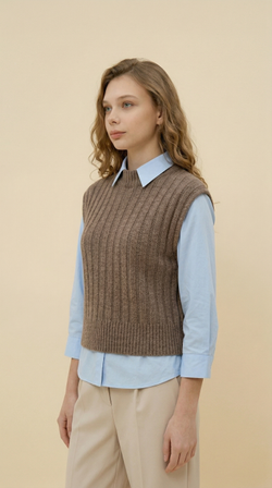 Жилет НК816-29 т. бежевый