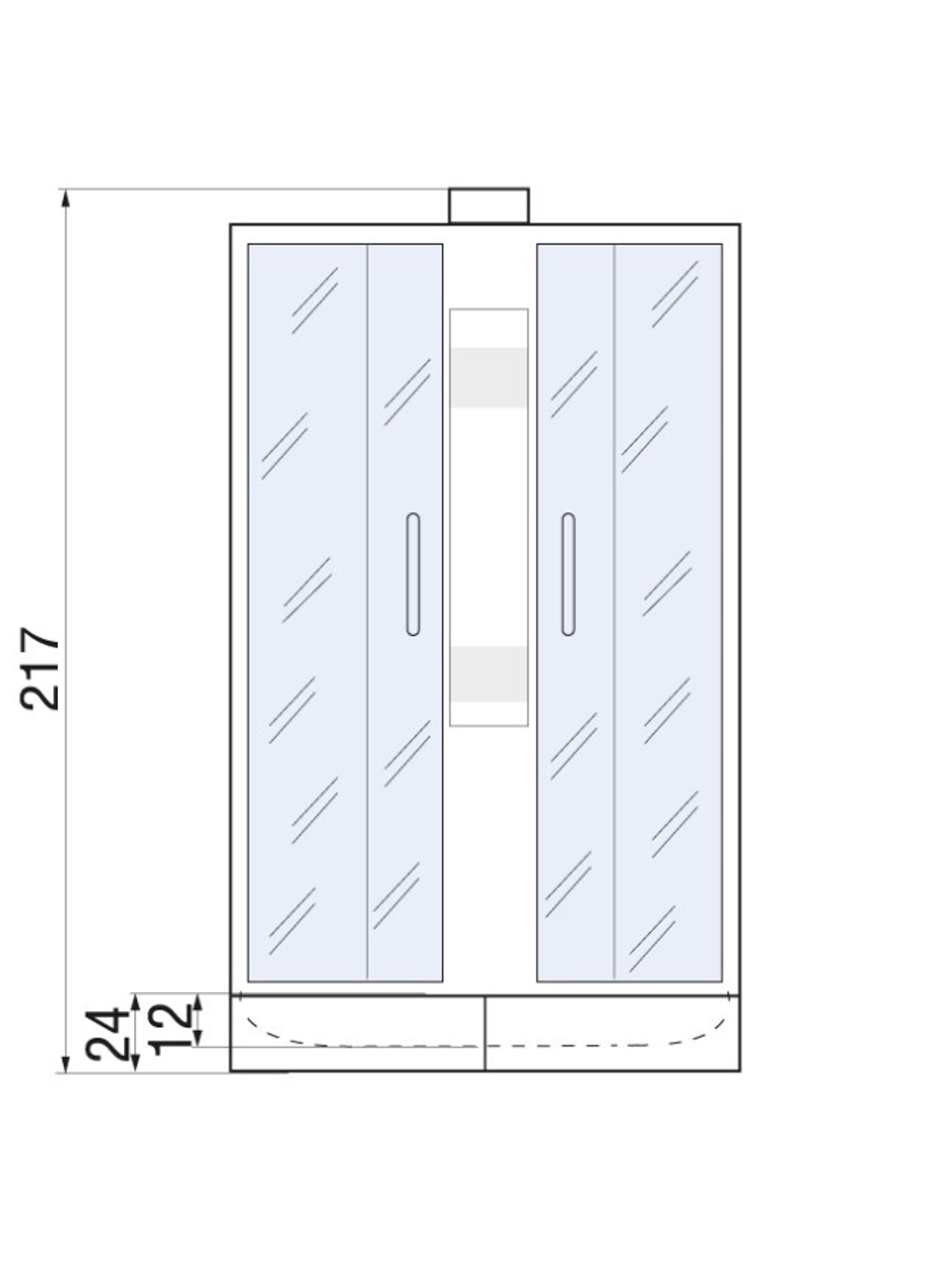 Душевая кабина RIVER LENA Б/К 90/24 МТ 90x90x217 10000000693 Универсальная Четверть круга