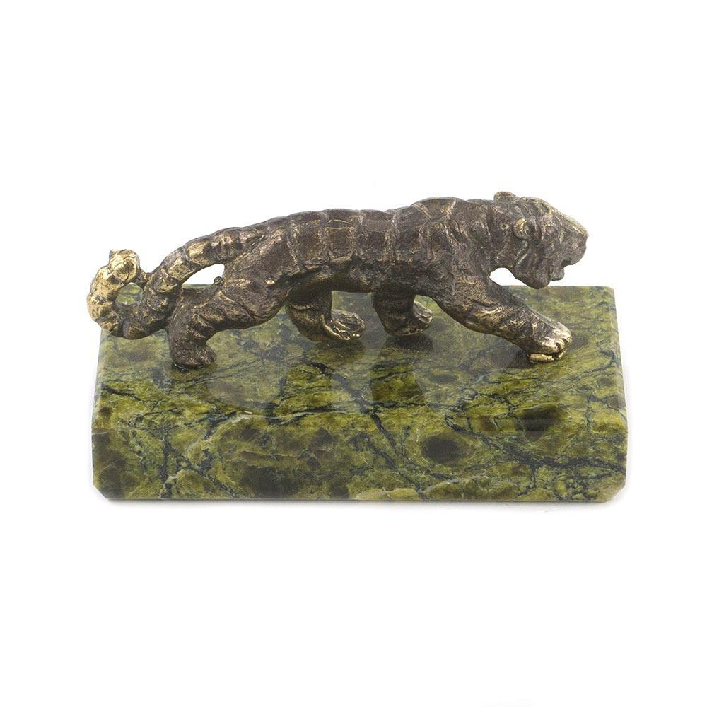 Статуэтка из бронзы на подставке из змеевика "Тигр" G 119702