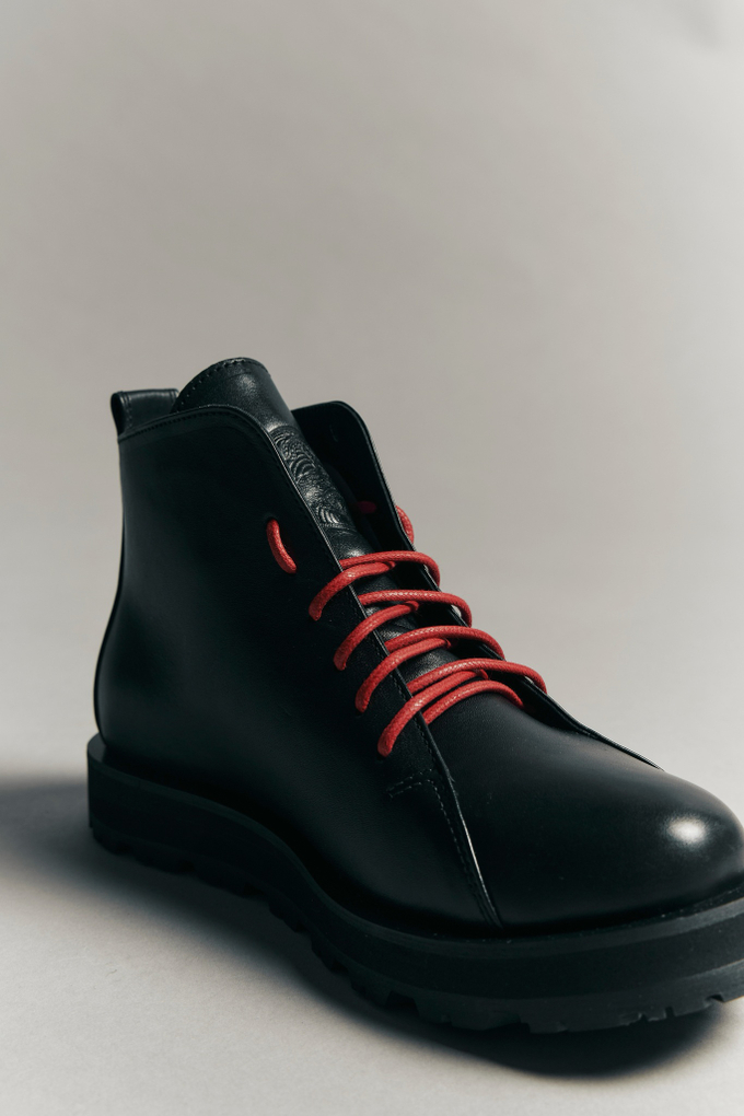 Шнурки круглые красные