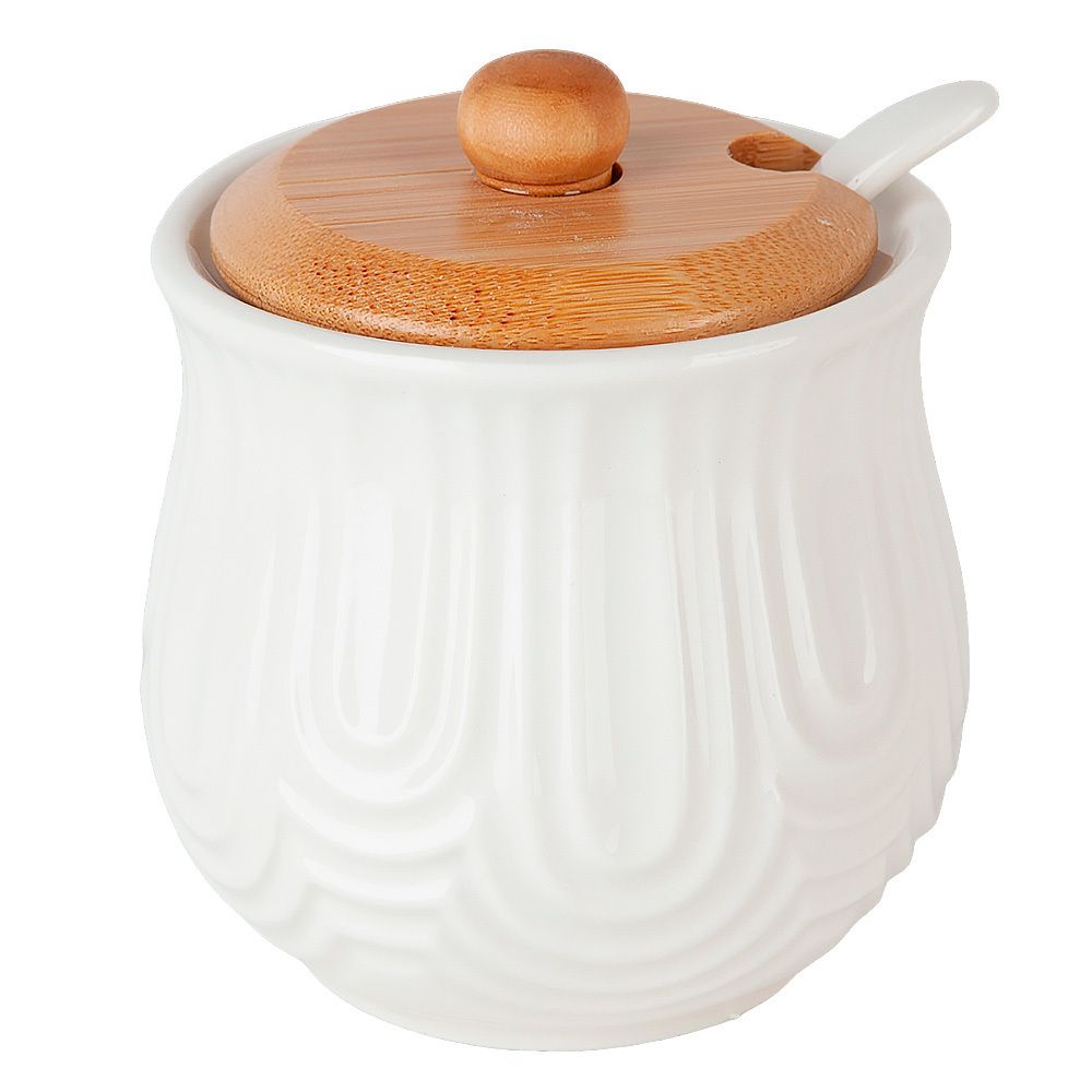 Сахарница с ложкой "Naturel" 8,5*8,5*9см. v=260мл. (подарочная упаковка)