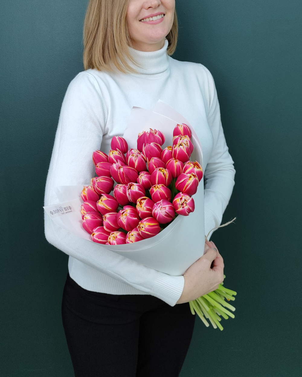 Тюльпан пионовидный розовый Колумбус,39 штук(00066)