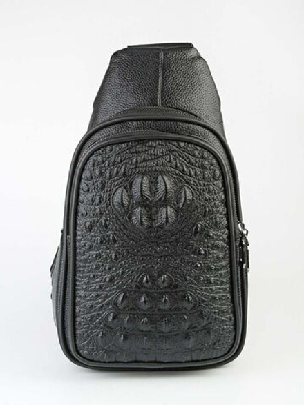 Сумка мужская нагрудная через плечо  из экокожи