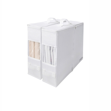 Набор органайзеров для постельного белья белый 2 шт