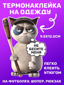 Термонаклейка на одежду прикол аппликация Не бесите