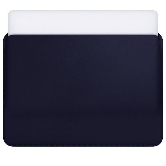 Чехол конверт из кожи Leather Sleeve для Macbook 13" Синий