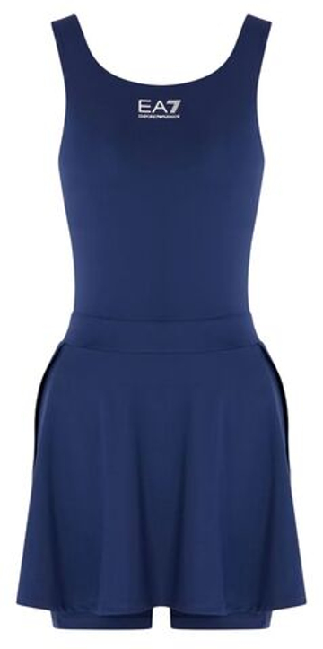 Теннисное платье EA7 Woman Jersey - небесный