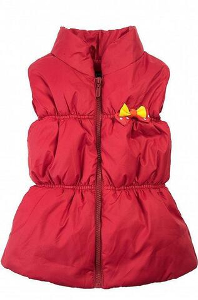 Жилет детский для девочек 100% п/э, 3 года, 98 см красный (Bonito)