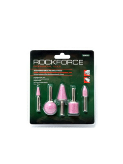 Набор камней абразивных, 5пр.(хвостовик 6мм), в блистере RockForce##Rock FORCE RF-GSK503