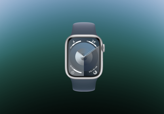 Часы Apple Watch Series 9 GPS 41mm Aluminum Case with Sport Band (Серебристый) S/M