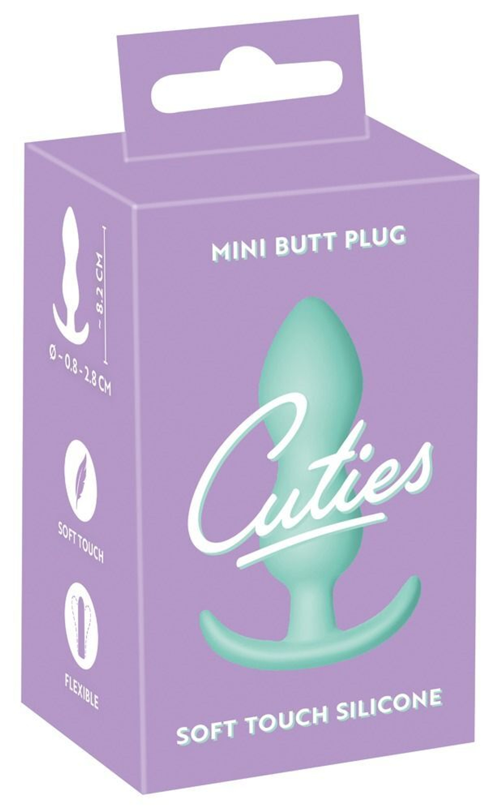 Аквамариновая анальная втулка Mini Butt Plug - 8,2 см.