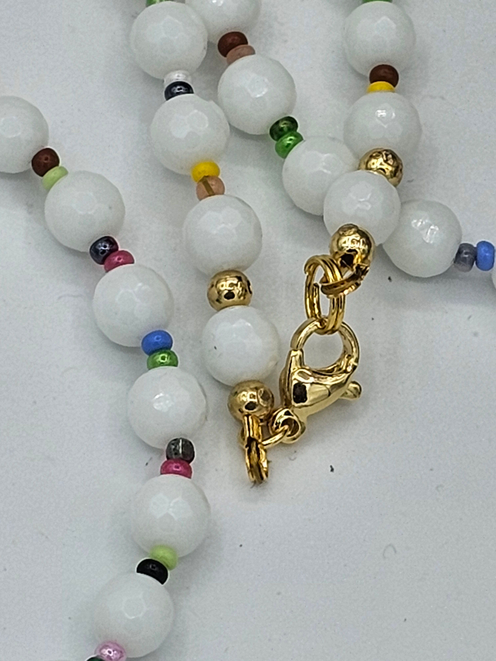 Бусы ручной работы из натурального оникса "Конфетти"