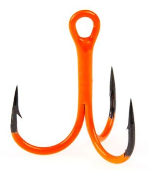 Крючки-тройники Lucky John  Orange UV LJH201 разм.001 6 шт.