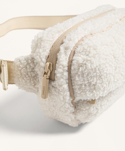Oysho Сумка на пояс из искусственной овчины, экрю