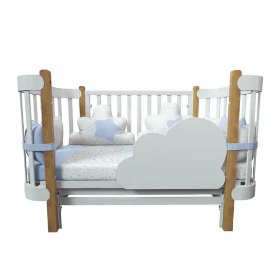 Набор в кровать для новорожденных Lollycottons Облака, Голубой