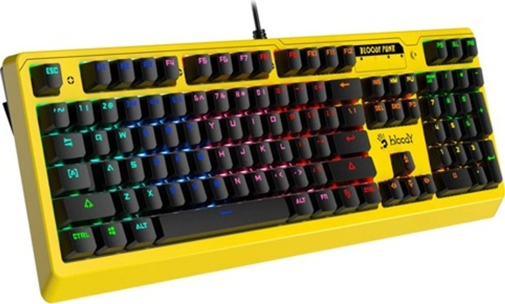 Клавиатура A4Tech Bloody B810RC желтый