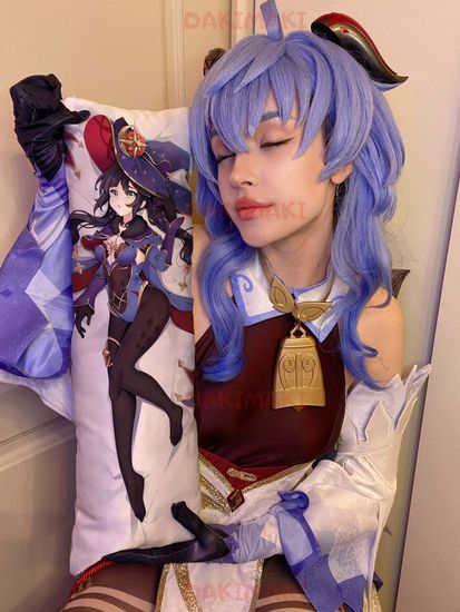 Мини дакимакура Мона из Геншин Импакт | Genshin Impact арт. M0796, 60х20 см