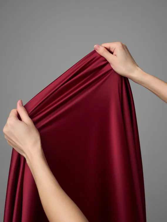 Атлас-стрейч бельевой арт. 1007, Китай, винный