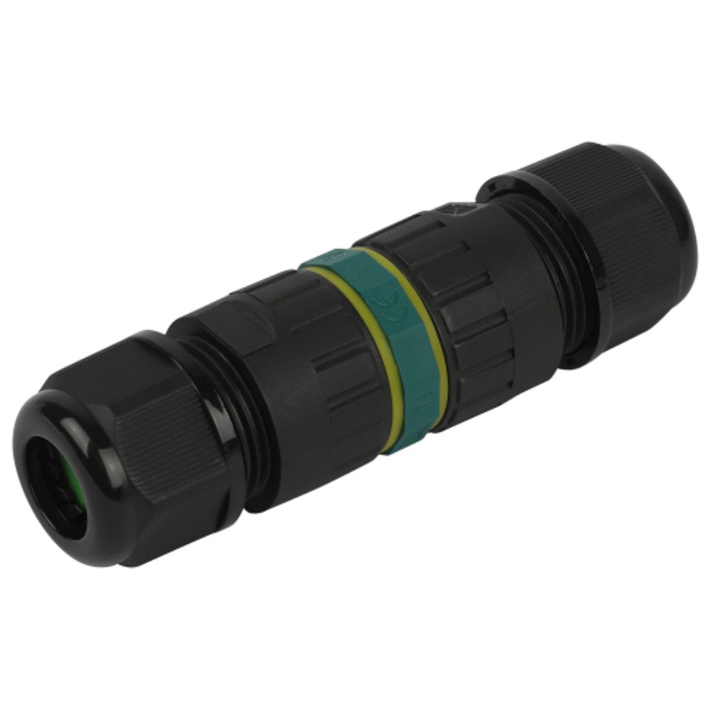 Коннектор ЭРА NO-224-673 кабельный прямой 3-Pin 0.5-2.5 мм2 безвинтовой IP68 | Соединители кабельные IP68