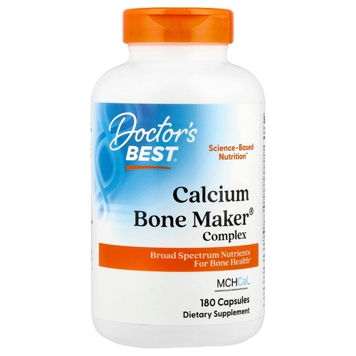 Doctor's Best, Calcium Bone Maker®, комплекс с кальцием для здоровья костей, 180 капсул