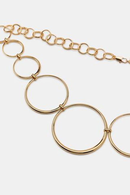 ZARA МЕТАЛЛИЧЕСКИЙ РЕМЕНЬ С ЛЮВЕРСАМИ, ЗОЛОТИСТЫЙ