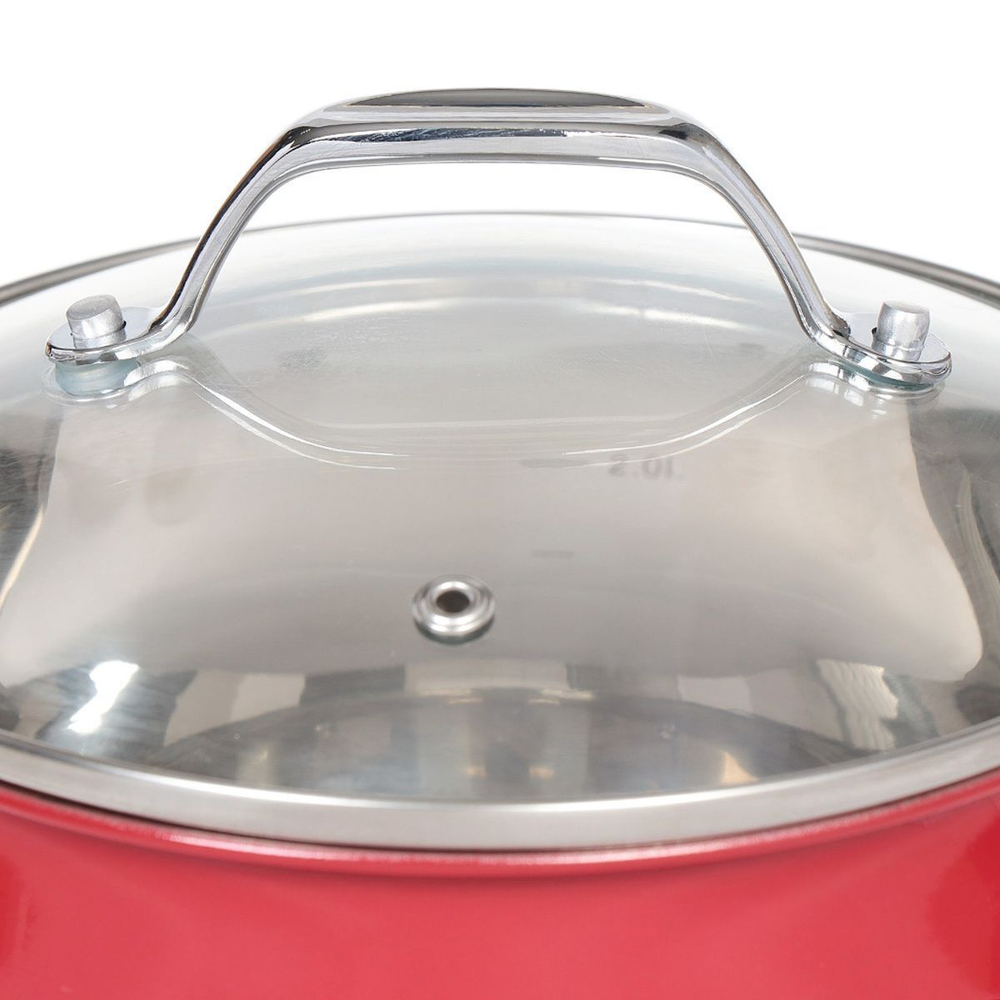 Кастрюля нерж, 2.6 л, с крыш, Daniks, Валетта, QS-2-18/GS-01616-18CA, индукц