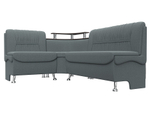 Диван кухонный угловой Сидней левый угол, Амур 07 серый, Рогожка, 125903L