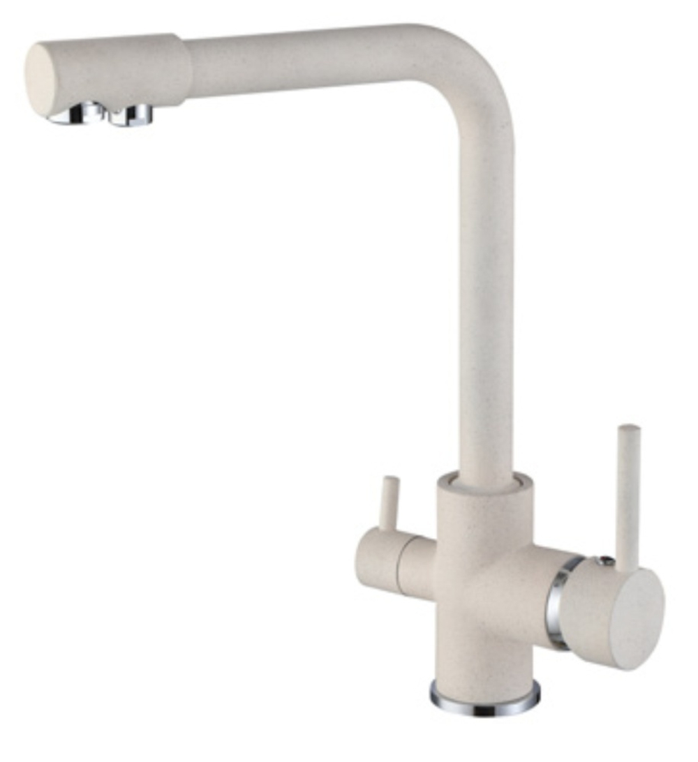 15002-F1 Смес. для кухни под фильт. выс. Г-обр. (МОЛ. БЕЛ.) ViEiR (10/1шт)