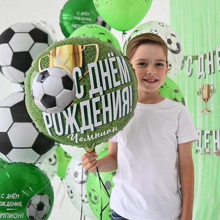 Шар круг "ЧЕМПИОН Футболист" 45 см