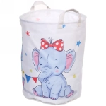 Корзина для хранения круглая Слоники 44*33 см JA170