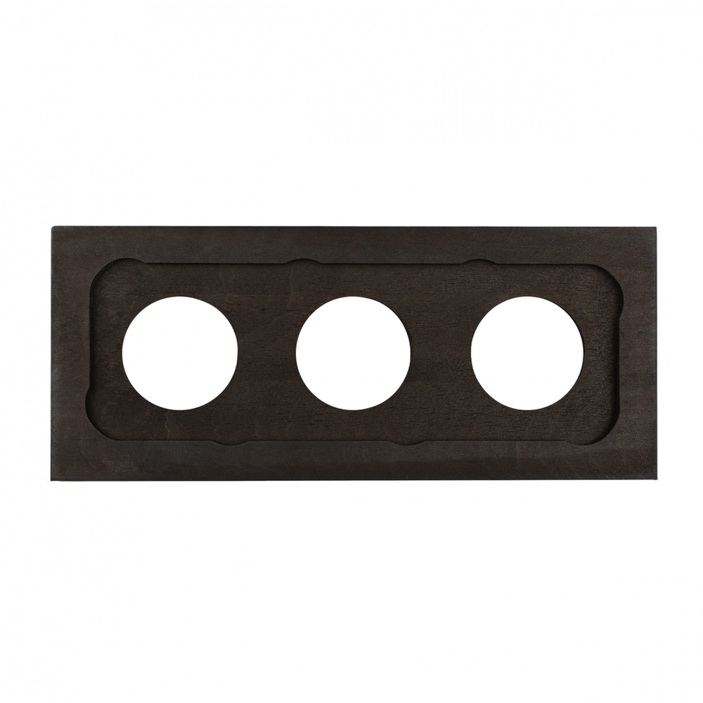 Рамка 3-х постовая, скрытый монтаж, Шедель Форест, дерево, цвет угольно-черный BF7-630-119