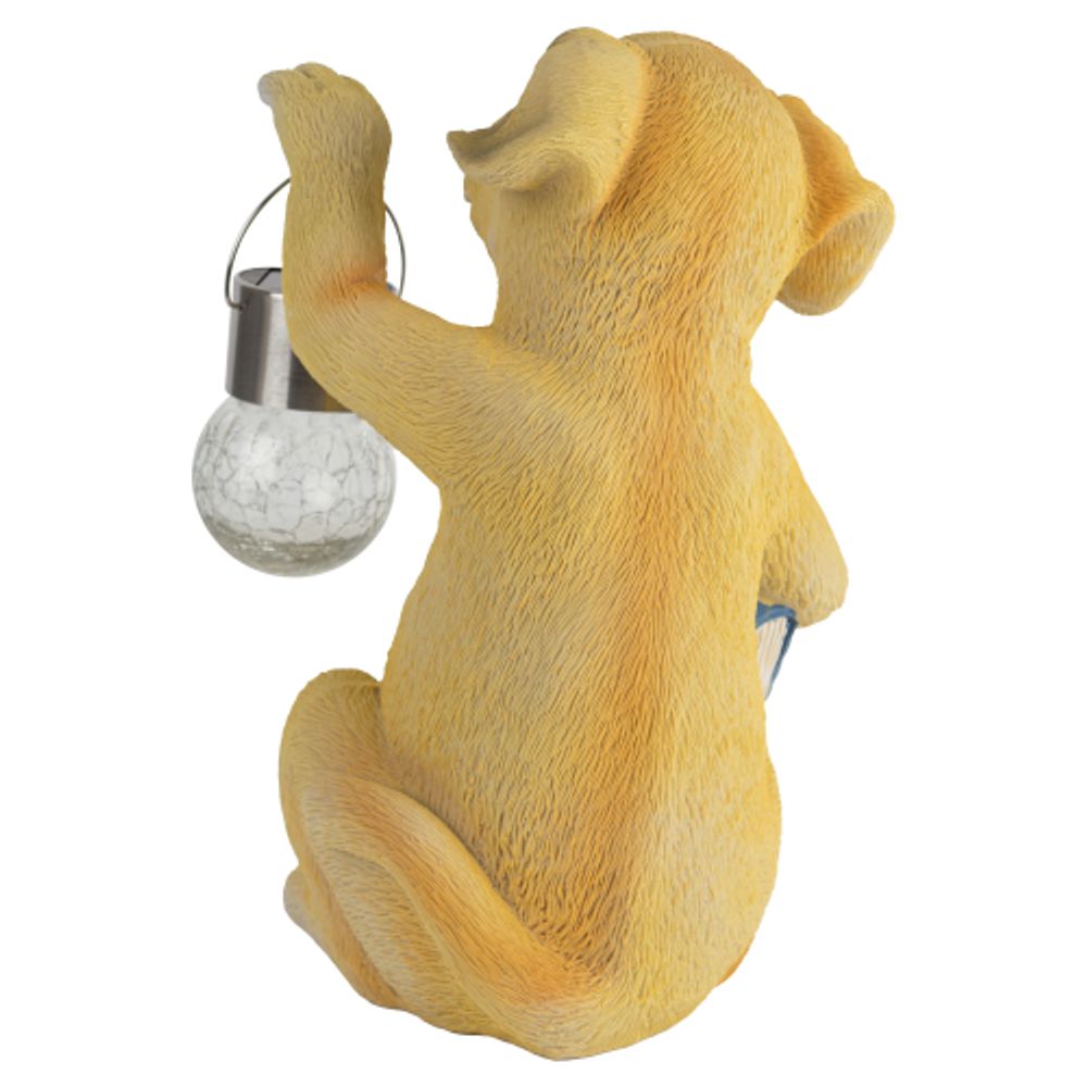 Садовая фигура ЭРА ERASF22-09 из полистоуна Умный пес 27 см | Садовые декоративные светильники