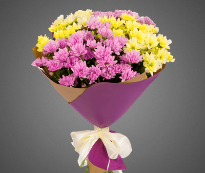 Букет из 11 кустовых хризантем