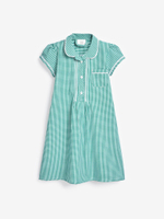 Платье школьное для девочки Next 946-565, Зеленый, Белый