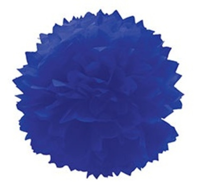 Бумажный помпон Синий 40 см