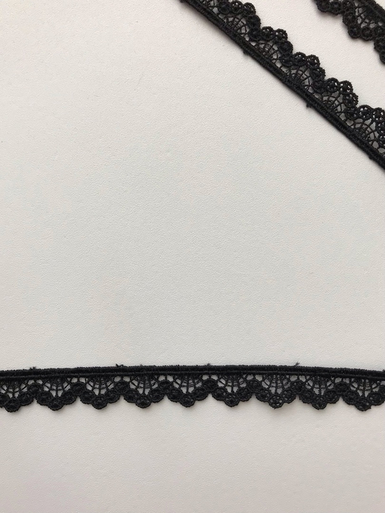 тесьма плетеная, черная, 1,3см, узоры AF1230