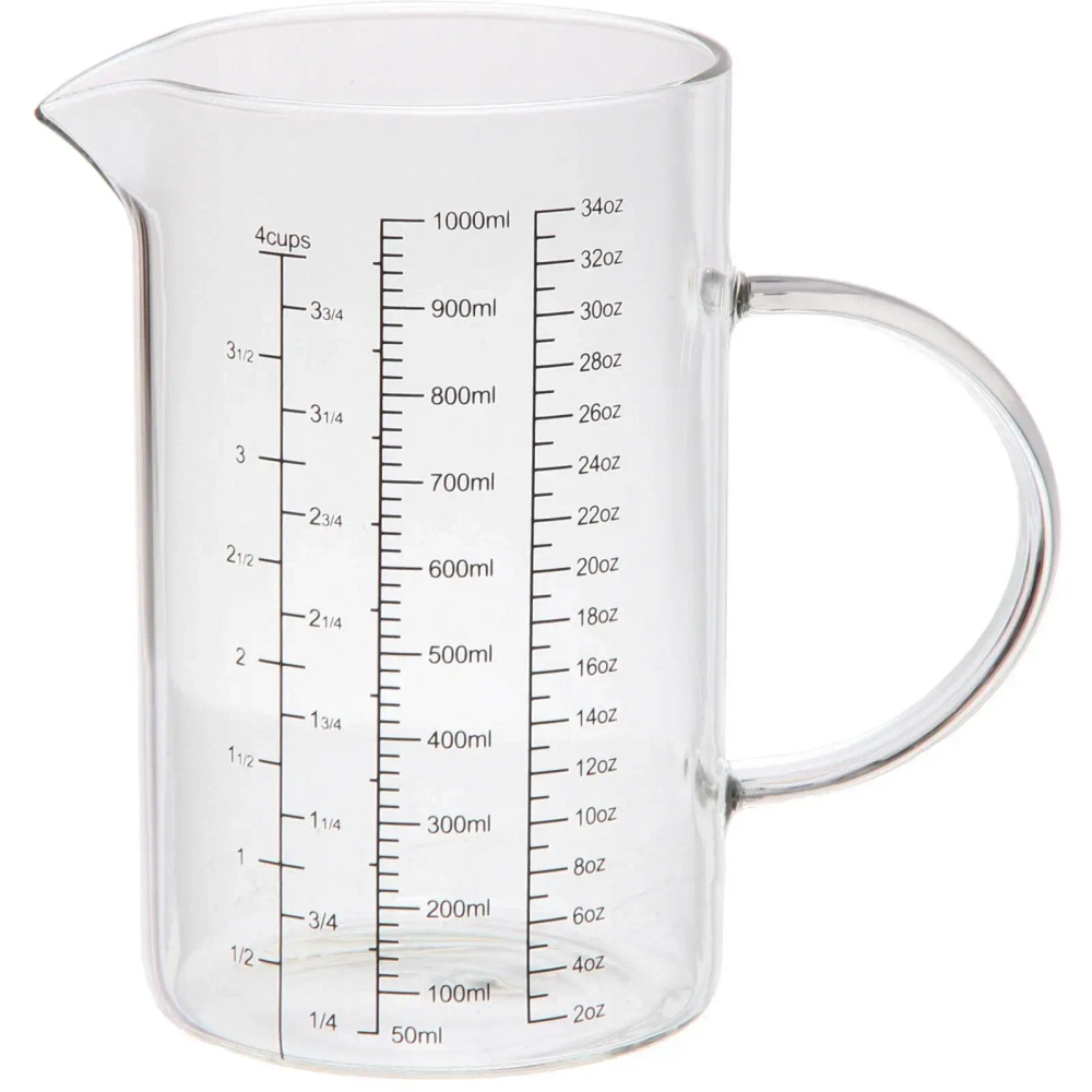 Ёмкость мерная 1л «Хай-Тек» черная шкала