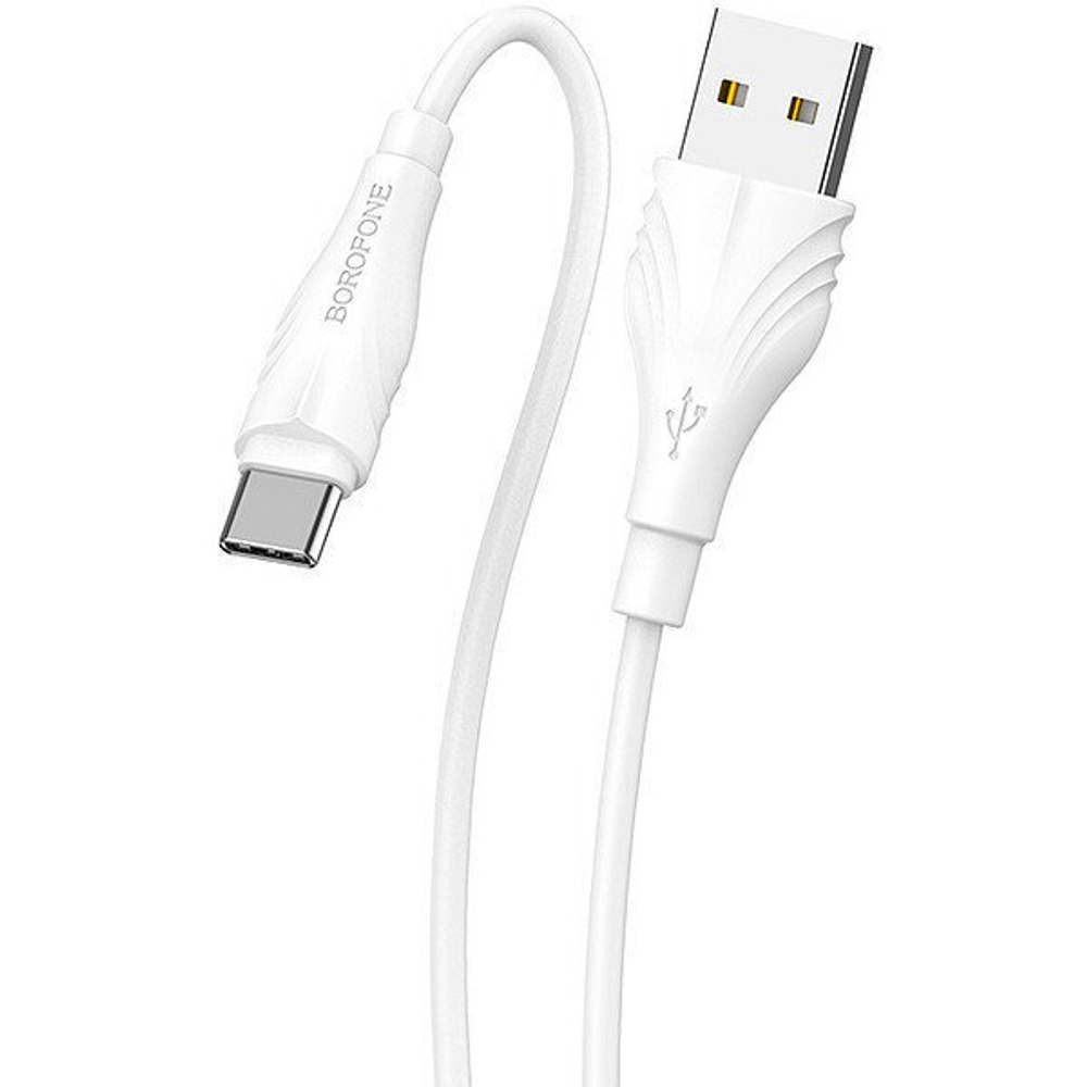 Кабель Borofone BX18 USB-Type-C 3A 2м PVC White