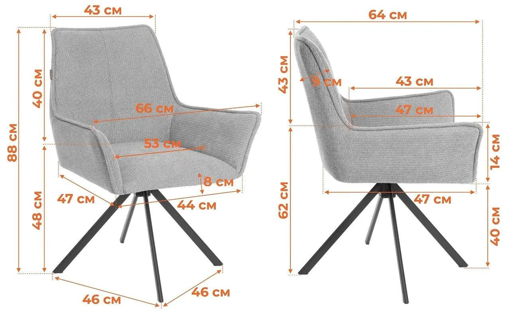 Murano (Tetchair) Кресло поворотное (опора 360) букле (светло-серый)