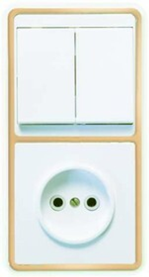 Блок Сп БКВР-038 2-кл вкл+розетка зол. Кунцево