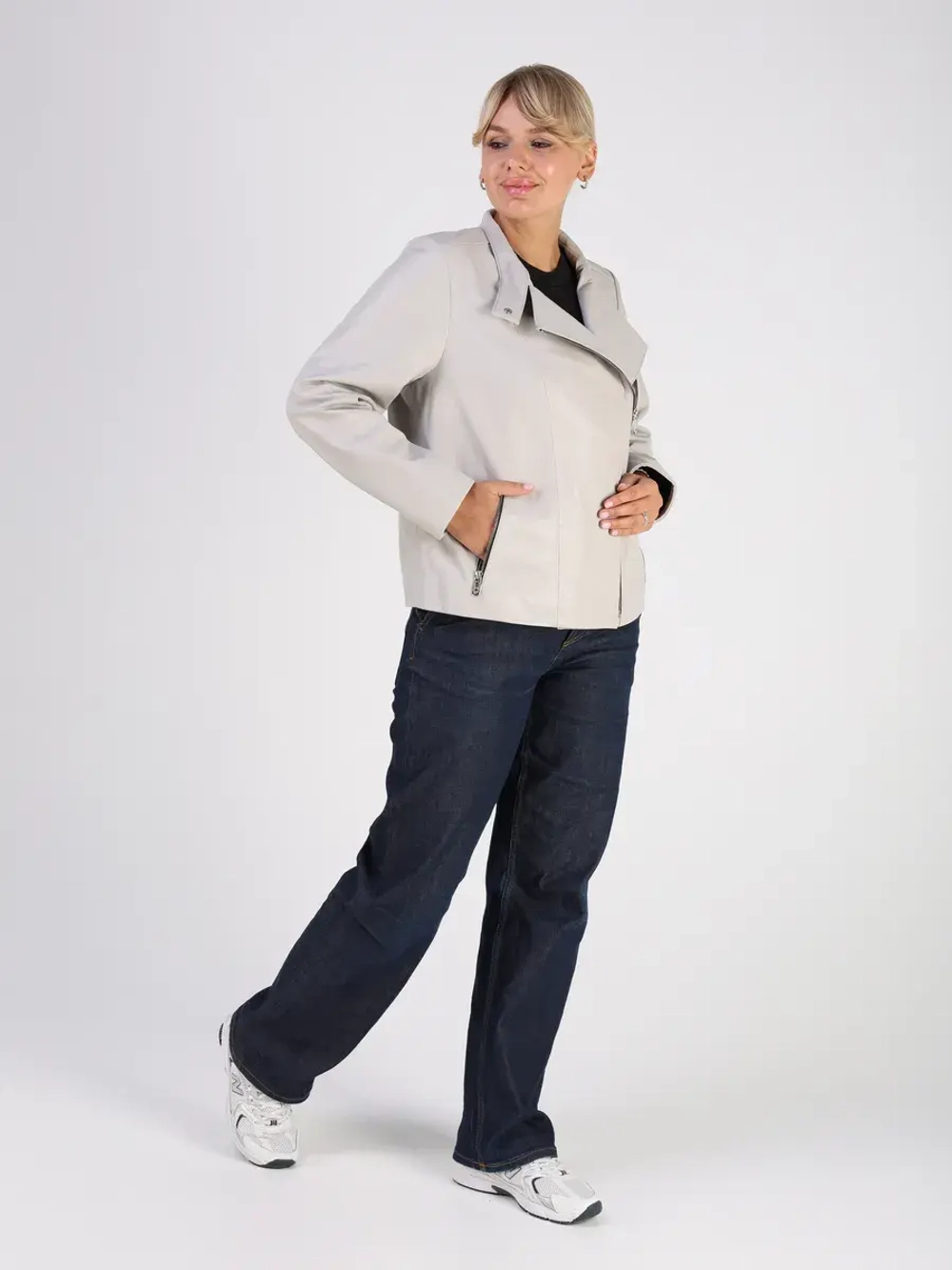 Кожаная куртка демисезонная косуха