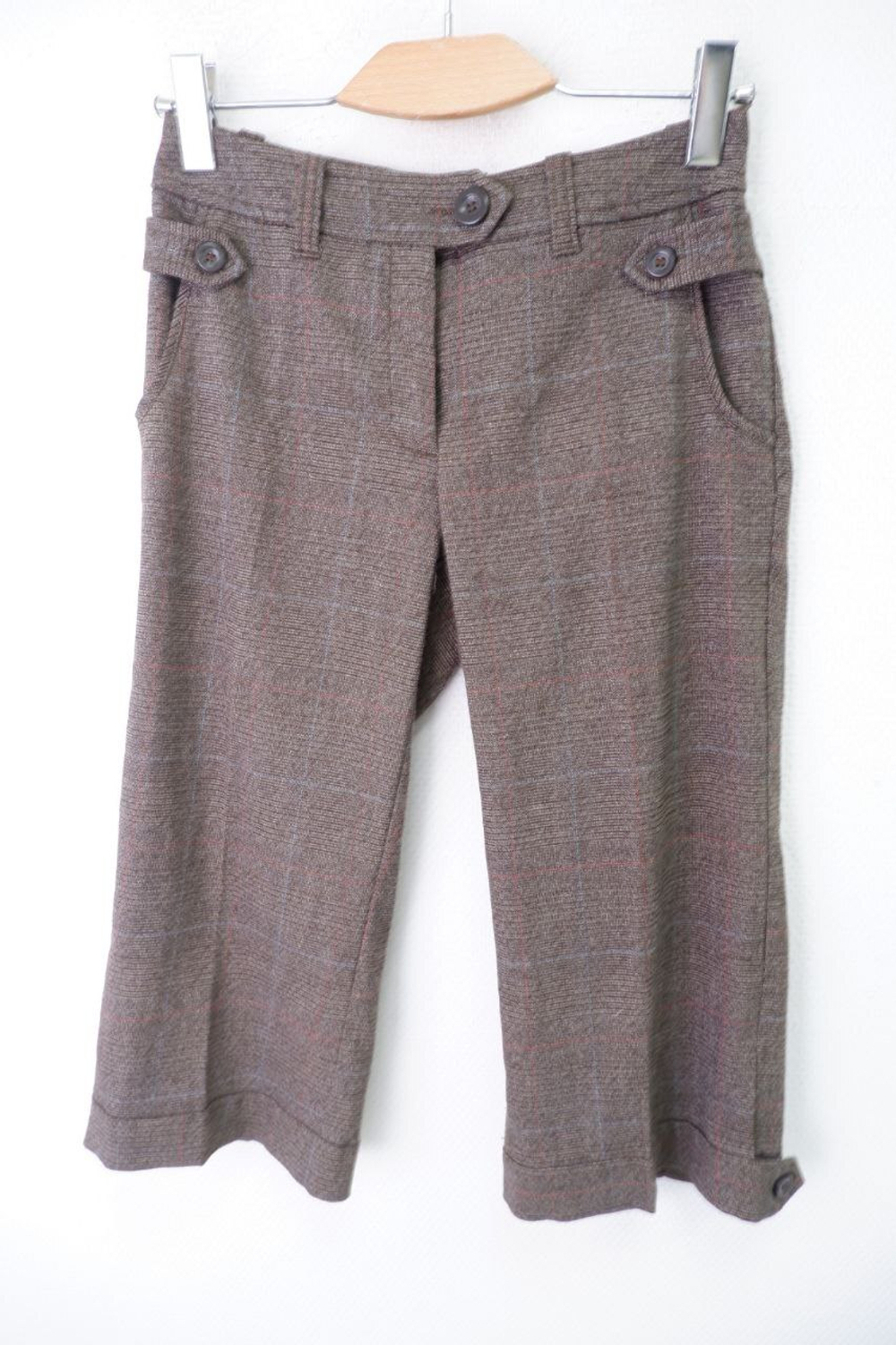 Брюки-капри H&M в клетку 42 размер