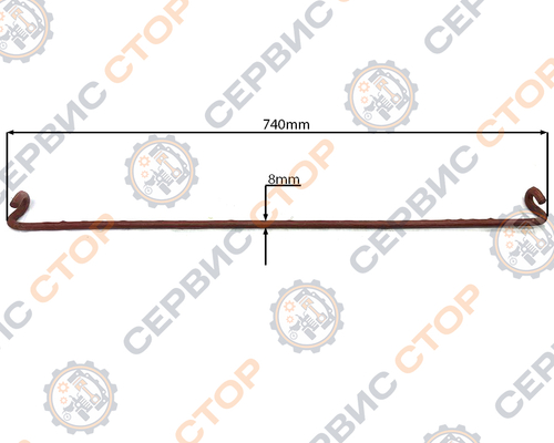 Прут транспортера сортировочного стола шир. 740мм Anna