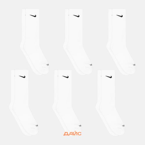 Носки Nike Everyday Plus Cushioned Crew 6 Pairs артикул:SX6897-100 - купить в магазине Дайс