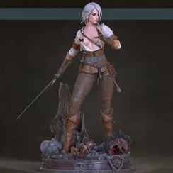 Ciri with topless ver. - The Witcher