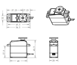 Серводвигатель DS3235 - 35KG/270°