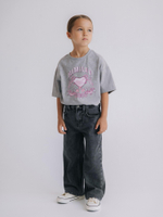 Джинсы широкие, Серый